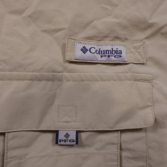 Columbia Bahama II Long Sleeve Fishing Shirt Men’s XXL Beige Omni-Shade UPF 30 - Picture 2 of 14